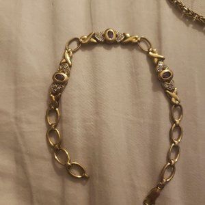 Bracelet375 purple stone and diamond